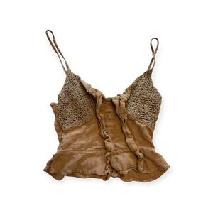 Brown Jopana babydoll top